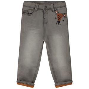 "Τζιν με επένδυση και κέντημα αλεπού για μωρό αγόρι" 