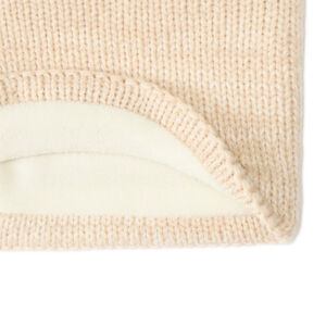Snood bébé fille en tricot doublé micropolaire patch cœur 
