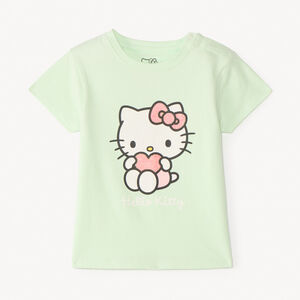 T-shirt με κοντά μανίκια με τύπωμα Hello Kitty για μωρά κορίτσια 