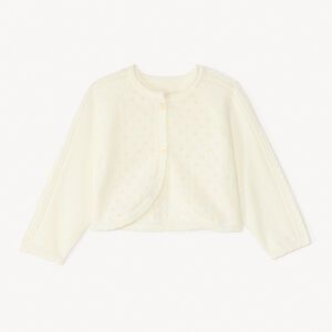 Γιλέτ μπόλντ σε πλέξη για κορίτσι μωρού. 