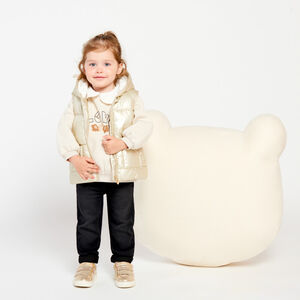 Doudoune sans manches à capuche ludique pour bébé fille 