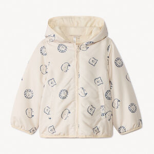 Αντιανεμικό με επένδυση και σχέδιο ζωάκια για bebe αγόρι 