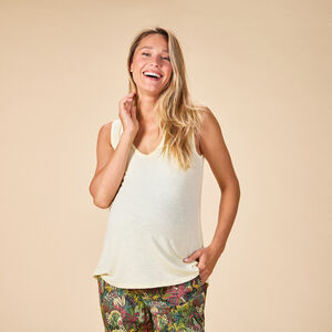 Αμάνικο μπλουζάκι με κυματιστή λαιμόκοψη για γυναίκες 