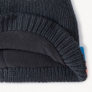 Πλεκτός σκούφος για αγόρι με επένδυση μοκροπολάρι και θέμα Ski Ride 