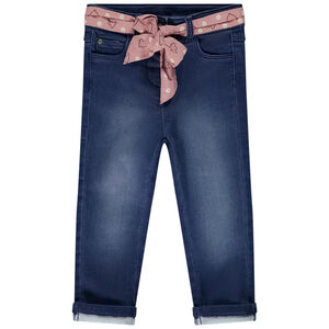 Τζιν ίσιο με ζώνη για δέσιμο για bebe κορίτσι 