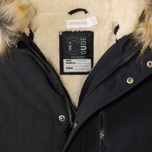 Parka με κουκούλα και αφαιρούμενη ψεύτικη γούνα για αγόρι 