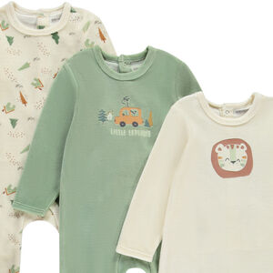 Σετ από 3 βελουτέ φορμάκια για μωρό αγόρι με διαφορετικές ανοίξεις ανάλογα με την ηλικία 