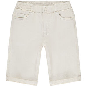 Βερμούδα από μονόχρωμο τζιν με λάστιχο στη μέση για αγόρι 