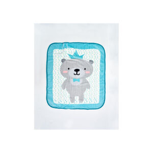 Βρεφικη Βελουτε Κουβερτα Κουνιας Bear Prince Με Ψηφιακη Εκτυπωση 100X140Cm 