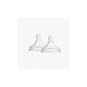 Θηλη Απο Διαφανη Σιλικονη Για Μπουκαλι Options+ Με Φαρδυ Λαιμο Επιπεδο 1 Απο 0 Εως 3 Μηνων 2Τεμ 