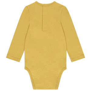 Σετ 3 μονόχρωμα bodies με μακριά μανίκια από jersey για μωρό 