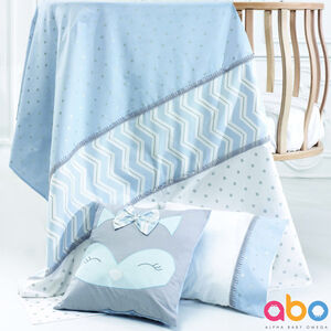 Σετ παπλωματοθήκη-μαξιλαροθήκη Fox Μπλε ABO 