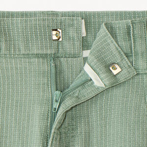 Βερμούδα από καμβά με υφή και ρίγες για αγόρι 