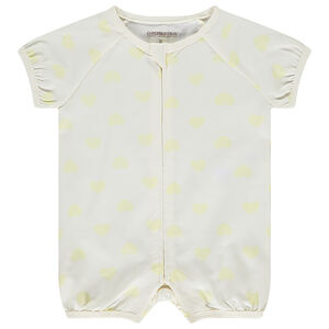 Σαλοπέτα κοντή με σχέδιο καρδιές για μωρό κορίτσι 