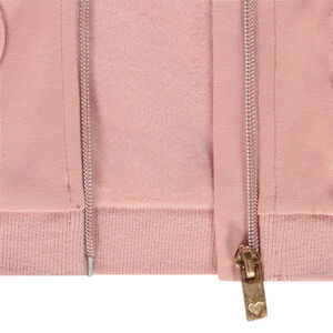 Ζακέτα με κουκούλα από molleton μονόχρωμο για κορίτσι bebé 