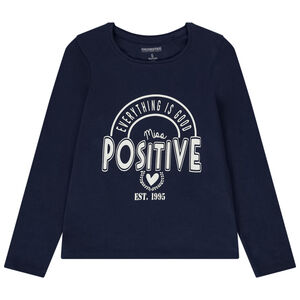 T-shirt μακρυμάνικο με φαντεζί σχέδιο για κορίτσι 