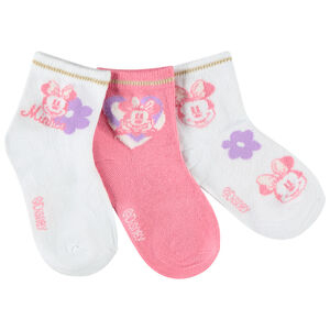 Σετ από 3 ζευγάρια κανονικών καλτσών Minnie Disney για κορίτσι 