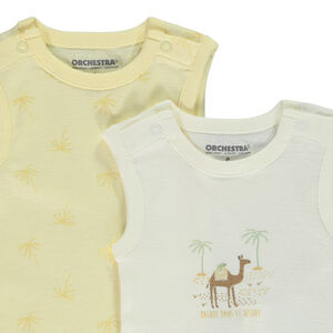 Σετ από 5 κορμάκια αμάνικα με σχέδια καμήλες για bebe αγόρι 