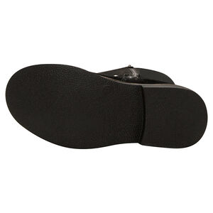 Μπότες ιππασίας από σουέτ δερματίνη και λουράκι με καρφάκια 