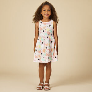 Ρόμπα χωρίς μανίκια με φαντεζί σχέδιο και glitter για κορίτσι 