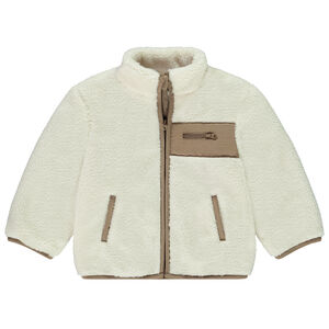 Veste manches longues en sherpa uni pour bébé garçon  