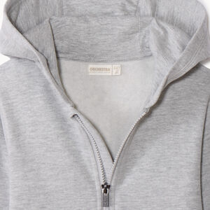 Ζακέτα με κουκούλα από φούτερ μονόχρωμη για αγόρι 