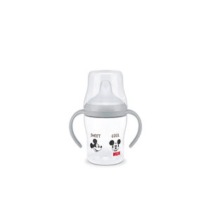 Μπιμπερό Perfect Match  Pp 150ml Εκπαιδ.Με Στομιο Σιλκ.& 2 Λαβες Temp.Control Mickey Grey Nuk  