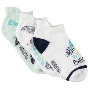 Lot de 3 paires de chaussettes courtes fantaisie pour garçon 