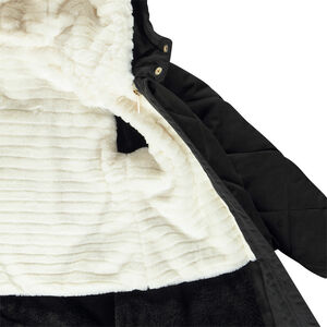 Μπουφάν μακρυμάνικο από twill με sherpa και αμάνικο γιλέκο για κορίτσι 