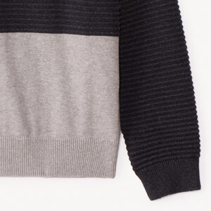 Pull manches longues à capuche effet colorblock pour garçon  