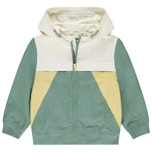 Αδιάβροχο με εφέ colorblock και κουκούλα για αγόρι 