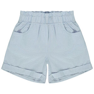 Σορτς paperbag από υφασμάτινο ριγέ για κορίτσι 