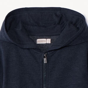 Ζακέτα με κουκούλα από φούτερ μονόχρωμη για αγόρι 