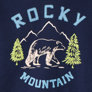 Φούτερ από molleton μονόχρωμο με φαντεζί print και puff print για αγόρι 