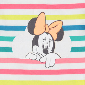 Σετ με ριγέ μπλούζα εκτύπωσης Minnie Disney και σορτς terry 