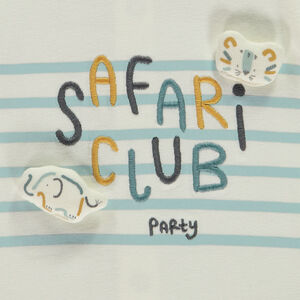 Σετ 2 τμχ. με φαντεζί ριγέ μπλουζάκι για bebe αγόρι 