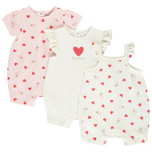 Σετ από 3 φαντεζί φορμάκια με καρδιές για κορίτσι 