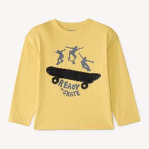 T-shirt manches longues garçon à sequins magiques 