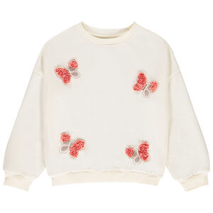 Φούτερ πλεκτό oversize με σχέδιο σε σχήμα λουλουδιού 3D για κορίτσι 