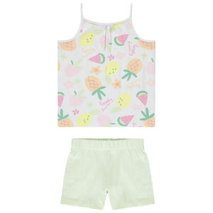 Σέτ 2 τμχ. με αμάνικο μπλουζάκι με σχέδιο φρούτων για κορίτσι 