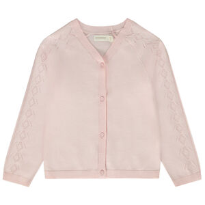 Ζακέτα με μανίκια raglan από πλεκτό pointelle για κορίτσι 