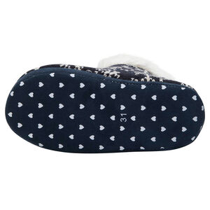 Ψηλά πλεκτά παντοφλάκια με επένδυση από sherpa και φουντίτσες 