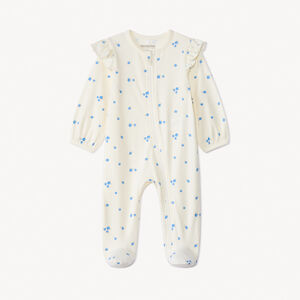 Φορμάκι με φερμουάρ και λουλουδάτο σχέδιο για bebe κορίτσι 