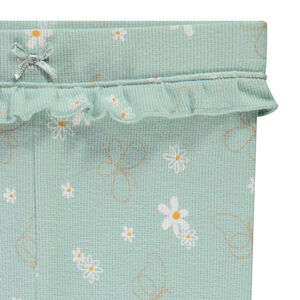 Καλσόν rib με floral σχέδιο για bebe κορίτσι 