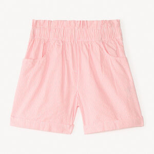 Σορτς paperbag από υφασμάτινο ριγέ για κορίτσι 
