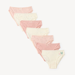 Lot de 7 culottes fille en pointelle 