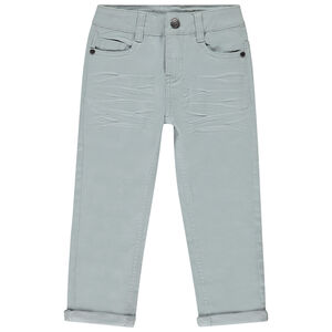 Παντελόνι slim twill μονόχρωμο για αγόρι 