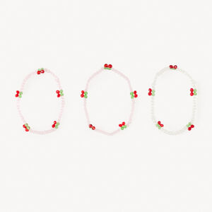 Σετ από 3 φανταχτερά βραχιόλια με κεράσια για κορίτσια 