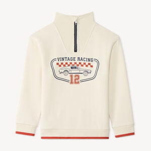 Φούτερ με φερμουάρ για αγόρια με σχέδιο vintage racing 