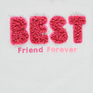 Κοντομάνικο μπλουζάκι με κέντημα και 3D πέταλα για κορίτσι 